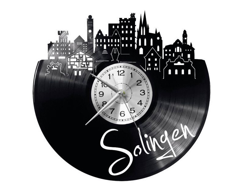 SOLINGEN ZEGAR ŚCIENNY DEKORACYJNY NOWOCZESNY PŁYTA WINYLOWA WINYL NA PREZENT EVEVO EVEVO.PL W0480