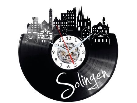 SOLINGEN ZEGAR ŚCIENNY DEKORACYJNY NOWOCZESNY PŁYTA WINYLOWA WINYL NA PREZENT EVEVO EVEVO.PL W0480