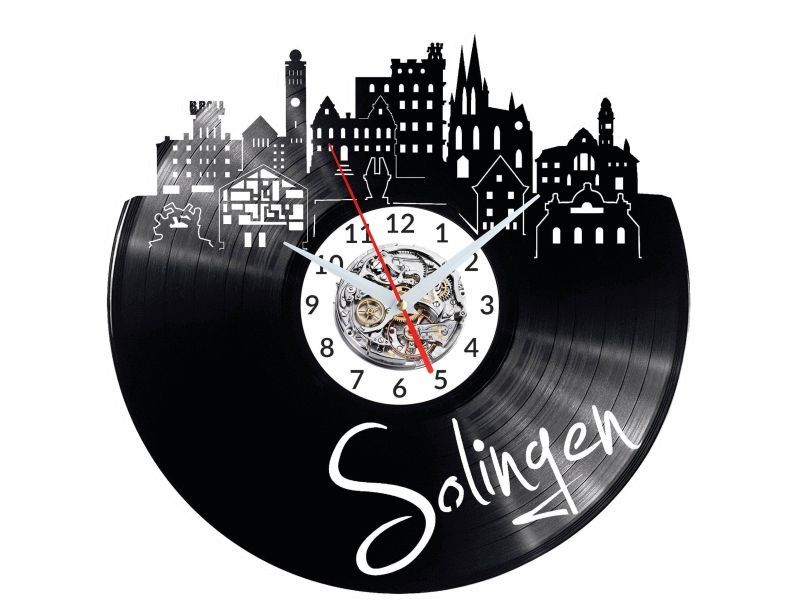 SOLINGEN ZEGAR ŚCIENNY DEKORACYJNY NOWOCZESNY PŁYTA WINYLOWA WINYL NA PREZENT EVEVO EVEVO.PL W0480