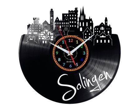 SOLINGEN ZEGAR ŚCIENNY DEKORACYJNY NOWOCZESNY PŁYTA WINYLOWA WINYL NA PREZENT EVEVO EVEVO.PL W0480