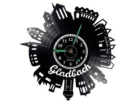 GLADBACH ZEGAR ŚCIENNY DEKORACYJNY NOWOCZESNY PŁYTA WINYLOWA WINYL NA PREZENT EVEVO EVEVO.PL W0489