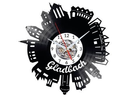 GLADBACH ZEGAR ŚCIENNY DEKORACYJNY NOWOCZESNY PŁYTA WINYLOWA WINYL NA PREZENT EVEVO EVEVO.PL W0489
