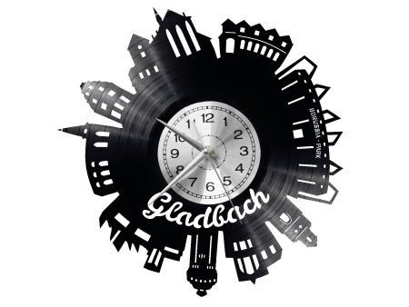 GLADBACH ZEGAR ŚCIENNY DEKORACYJNY NOWOCZESNY PŁYTA WINYLOWA WINYL NA PREZENT EVEVO EVEVO.PL W0489