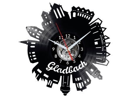 GLADBACH ZEGAR ŚCIENNY DEKORACYJNY NOWOCZESNY PŁYTA WINYLOWA WINYL NA PREZENT EVEVO EVEVO.PL W0489