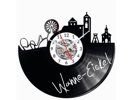 WANNE  EICKEL ZEGAR ŚCIENNY DEKORACYJNY NOWOCZESNY PŁYTA WINYLOWA WINYL NA PREZENT EVEVO EVEVO.PL W0540