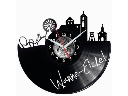 WANNE  EICKEL ZEGAR ŚCIENNY DEKORACYJNY NOWOCZESNY PŁYTA WINYLOWA WINYL NA PREZENT EVEVO EVEVO.PL W0540