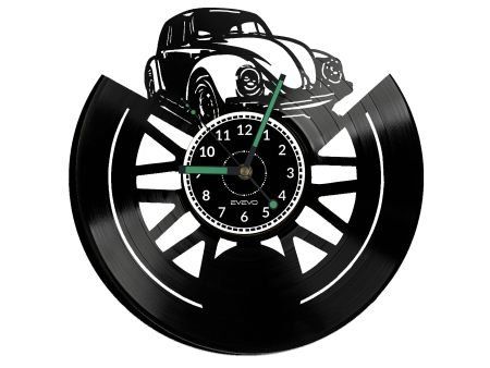 Stary Samochód Zegar Ścienny Dekoracyjny Płyta Winylowa Prezent Dla Niego Dla Niej Evevo