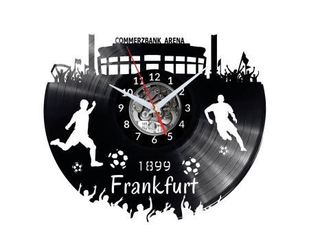 FRANKFURT ZEGAR ŚCIENNY DEKORACYJNY NOWOCZESNY PŁYTA WINYLOWA WINYL NA PREZENT EVEVO EVEVO.PL W0542