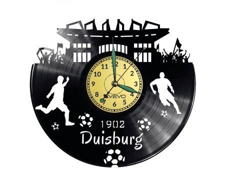DUISBURG ZEGAR ŚCIENNY DEKORACYJNY NOWOCZESNY PŁYTA WINYLOWA WINYL NA PREZENT EVEVO EVEVO.PL W0543