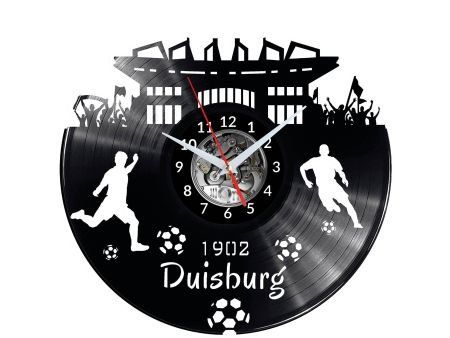 DUISBURG ZEGAR ŚCIENNY DEKORACYJNY NOWOCZESNY PŁYTA WINYLOWA WINYL NA PREZENT EVEVO EVEVO.PL W0543