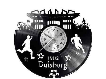 DUISBURG ZEGAR ŚCIENNY DEKORACYJNY NOWOCZESNY PŁYTA WINYLOWA WINYL NA PREZENT EVEVO EVEVO.PL W0543