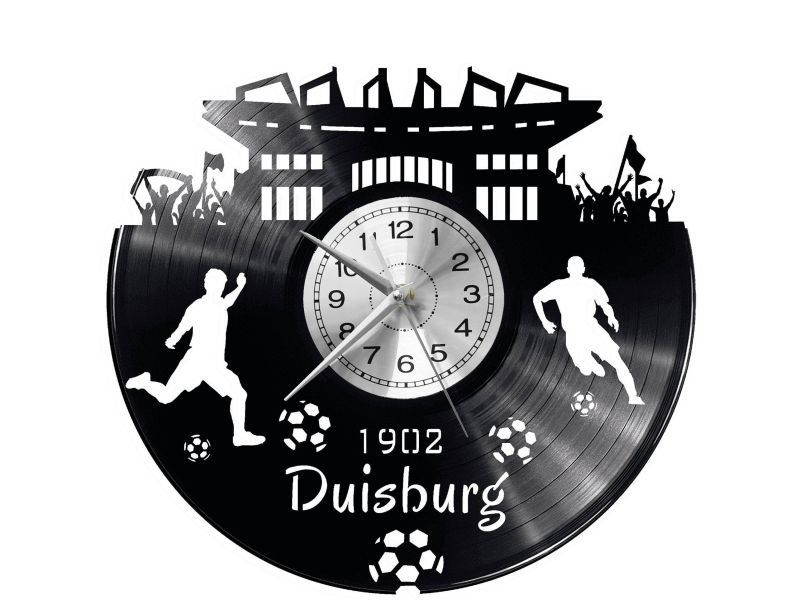 DUISBURG ZEGAR ŚCIENNY DEKORACYJNY NOWOCZESNY PŁYTA WINYLOWA WINYL NA PREZENT EVEVO EVEVO.PL W0543