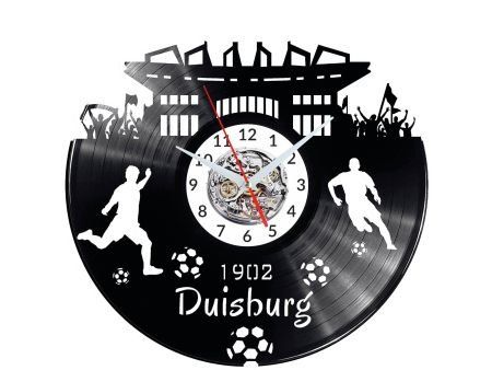 DUISBURG ZEGAR ŚCIENNY DEKORACYJNY NOWOCZESNY PŁYTA WINYLOWA WINYL NA PREZENT EVEVO EVEVO.PL W0543