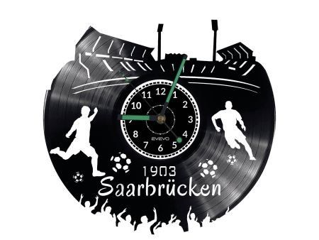SAARBRUCKEN ZEGAR ŚCIENNY DEKORACYJNY NOWOCZESNY PŁYTA WINYLOWA WINYL NA PREZENT EVEVO EVEVO.PL W0544