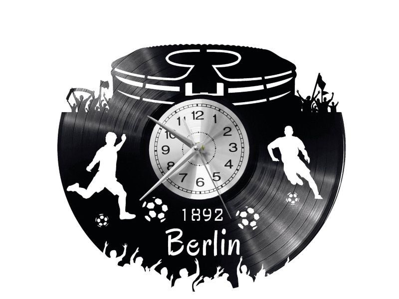 BERLIN ZEGAR ŚCIENNY DEKORACYJNY NOWOCZESNY PŁYTA WINYLOWA WINYL NA PREZENT EVEVO EVEVO.PL W0545