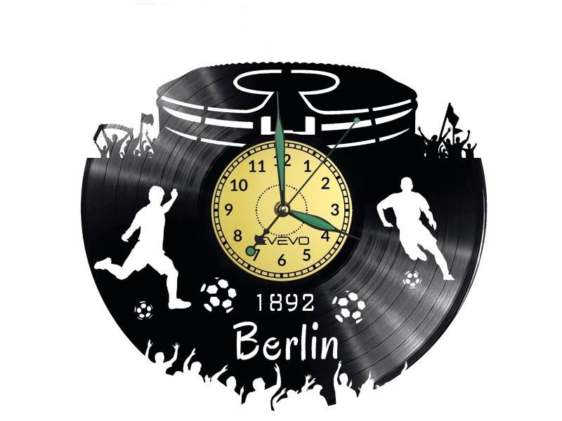 BERLIN ZEGAR ŚCIENNY DEKORACYJNY NOWOCZESNY PŁYTA WINYLOWA WINYL NA PREZENT EVEVO EVEVO.PL W0545