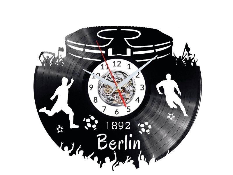 BERLIN ZEGAR ŚCIENNY DEKORACYJNY NOWOCZESNY PŁYTA WINYLOWA WINYL NA PREZENT EVEVO EVEVO.PL W0545