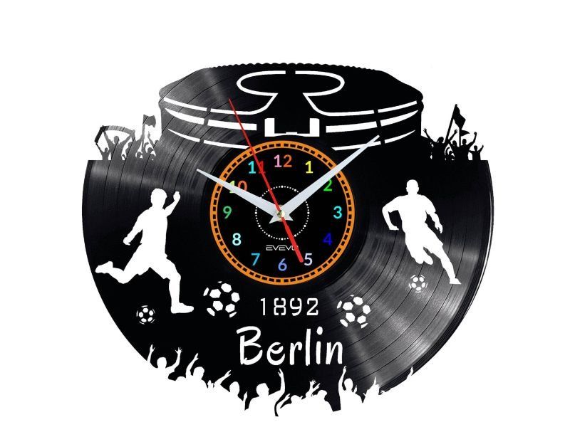BERLIN ZEGAR ŚCIENNY DEKORACYJNY NOWOCZESNY PŁYTA WINYLOWA WINYL NA PREZENT EVEVO EVEVO.PL W0545