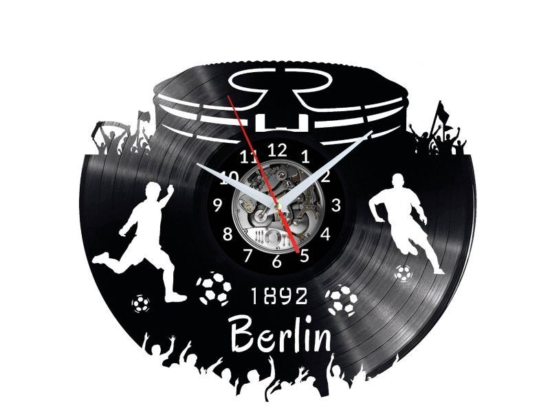 BERLIN ZEGAR ŚCIENNY DEKORACYJNY NOWOCZESNY PŁYTA WINYLOWA WINYL NA PREZENT EVEVO EVEVO.PL W0545