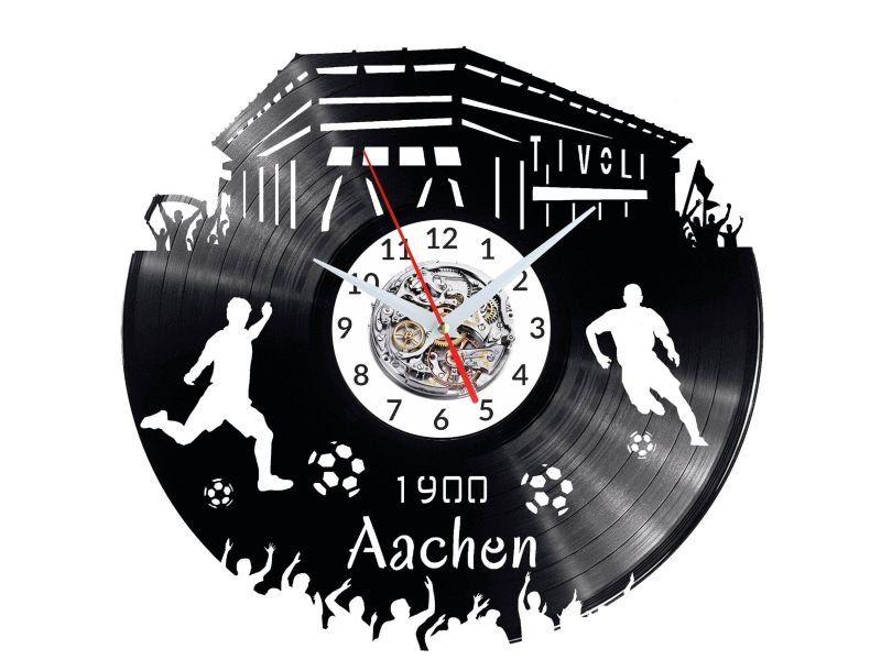 AACHEN ZEGAR ŚCIENNY DEKORACYJNY NOWOCZESNY PŁYTA WINYLOWA WINYL NA PREZENT EVEVO EVEVO.PL W0547