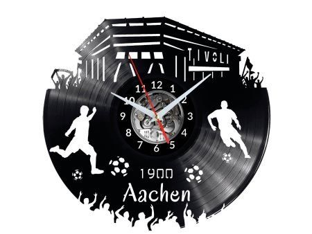 AACHEN ZEGAR ŚCIENNY DEKORACYJNY NOWOCZESNY PŁYTA WINYLOWA WINYL NA PREZENT EVEVO EVEVO.PL W0547