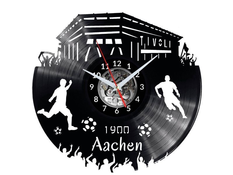 AACHEN ZEGAR ŚCIENNY DEKORACYJNY NOWOCZESNY PŁYTA WINYLOWA WINYL NA PREZENT EVEVO EVEVO.PL W0547