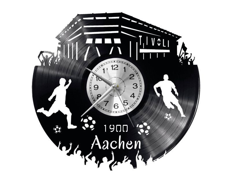 AACHEN ZEGAR ŚCIENNY DEKORACYJNY NOWOCZESNY PŁYTA WINYLOWA WINYL NA PREZENT EVEVO EVEVO.PL W0547