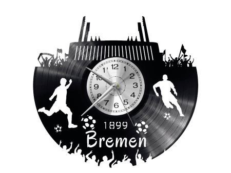 BREMEN ZEGAR ŚCIENNY DEKORACYJNY NOWOCZESNY PŁYTA WINYLOWA WINYL NA PREZENT EVEVO EVEVO.PL W0561