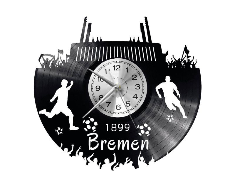 BREMEN ZEGAR ŚCIENNY DEKORACYJNY NOWOCZESNY PŁYTA WINYLOWA WINYL NA PREZENT EVEVO EVEVO.PL W0561