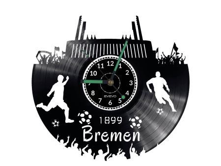 BREMEN ZEGAR ŚCIENNY DEKORACYJNY NOWOCZESNY PŁYTA WINYLOWA WINYL NA PREZENT EVEVO EVEVO.PL W0561