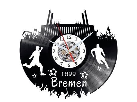 BREMEN ZEGAR ŚCIENNY DEKORACYJNY NOWOCZESNY PŁYTA WINYLOWA WINYL NA PREZENT EVEVO EVEVO.PL W0561