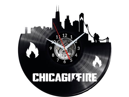 Chicago nFire Zegar Ścienny Płyta Winylowa Nowoczesny Dekoracyjny Na Prezent Urodziny