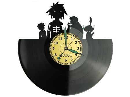 GORILLAZ ZEGAR ŚCIENNY DEKORACYJNY NOWOCZESNY PŁYTA WINYLOWA WINYL NA PREZENT EVEVO EVEVO.PL W0597