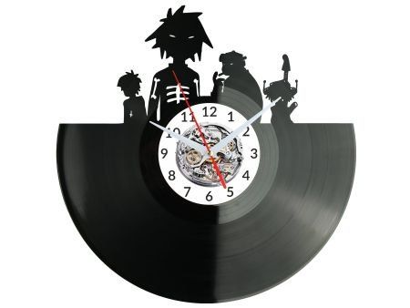GORILLAZ ZEGAR ŚCIENNY DEKORACYJNY NOWOCZESNY PŁYTA WINYLOWA WINYL NA PREZENT EVEVO EVEVO.PL W0597