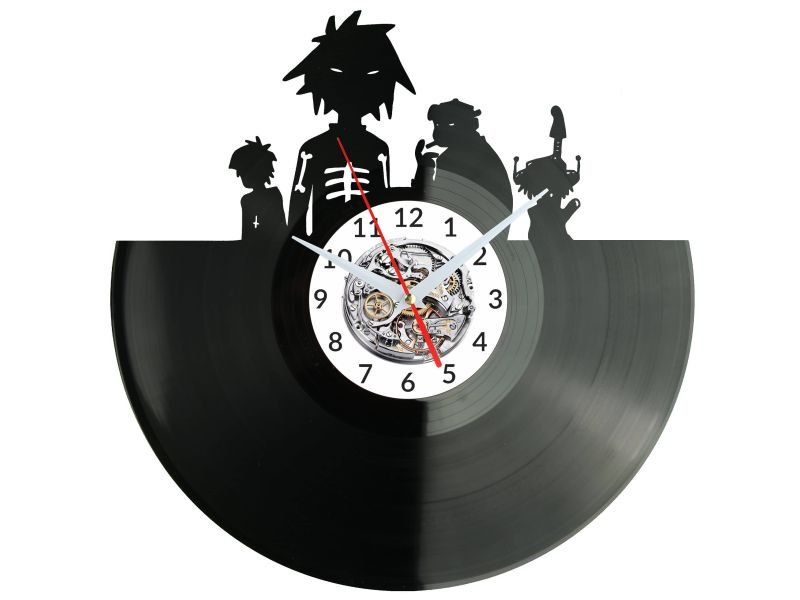 GORILLAZ ZEGAR ŚCIENNY DEKORACYJNY NOWOCZESNY PŁYTA WINYLOWA WINYL NA PREZENT EVEVO EVEVO.PL W0597