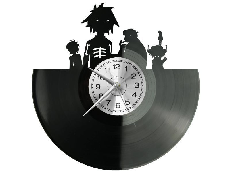 GORILLAZ ZEGAR ŚCIENNY DEKORACYJNY NOWOCZESNY PŁYTA WINYLOWA WINYL NA PREZENT EVEVO EVEVO.PL W0597