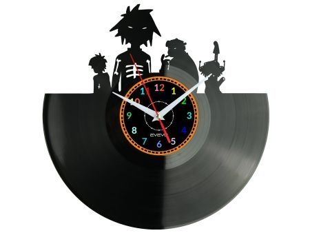 GORILLAZ ZEGAR ŚCIENNY DEKORACYJNY NOWOCZESNY PŁYTA WINYLOWA WINYL NA PREZENT EVEVO EVEVO.PL W0597