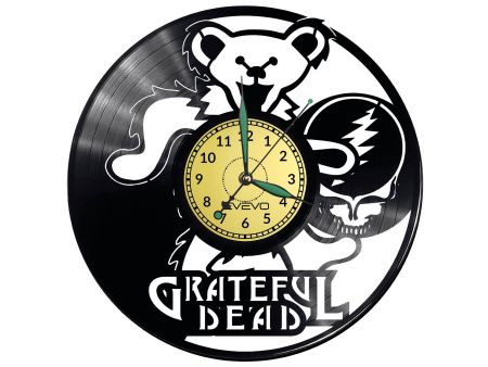 GRATEFUL DEAD ZEGAR ŚCIENNY DEKORACYJNY NOWOCZESNY PŁYTA WINYLOWA WINYL NA PREZENT EVEVO EVEVO.PL W0600