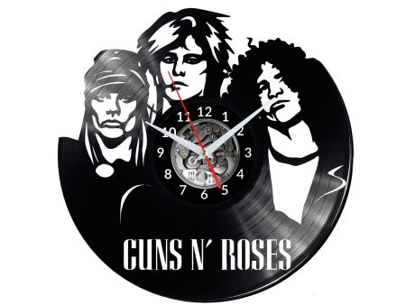 Guns and Roses Zegar Ścienny Płyta Winylowa Nowoczesny Dekoracyjny Na Prezent Urodziny