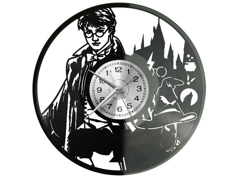 MAŁY CZARODZIEJ ZEGAR ŚCIENNY DEKORACYJNY NOWOCZESNY PŁYTA WINYLOWA WINYL NA PREZENT EVEVO EVEVO.PL W0616