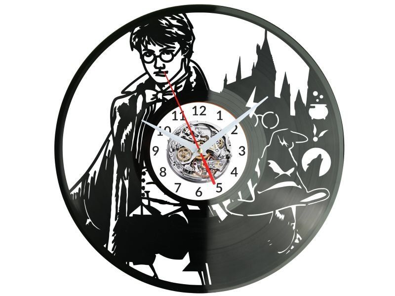 MAŁY CZARODZIEJ ZEGAR ŚCIENNY DEKORACYJNY NOWOCZESNY PŁYTA WINYLOWA WINYL NA PREZENT EVEVO EVEVO.PL W0616