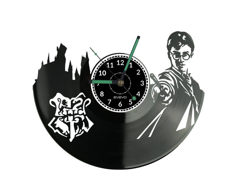 MAŁY CZARODZIEJ ZEGAR ŚCIENNY DEKORACYJNY NOWOCZESNY PŁYTA WINYLOWA WINYL NA PREZENT EVEVO EVEVO.PL W0617