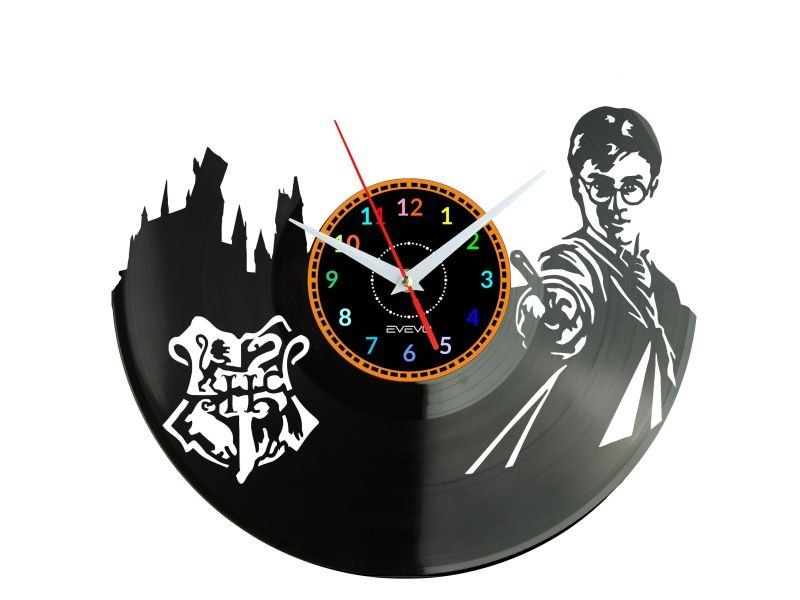 MAŁY CZARODZIEJ ZEGAR ŚCIENNY DEKORACYJNY NOWOCZESNY PŁYTA WINYLOWA WINYL NA PREZENT EVEVO EVEVO.PL W0617
