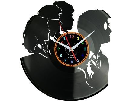 MAŁY CZARODZIEJ ZEGAR ŚCIENNY DEKORACYJNY NOWOCZESNY PŁYTA WINYLOWA WINYL NA PREZENT EVEVO EVEVO.PL W0618