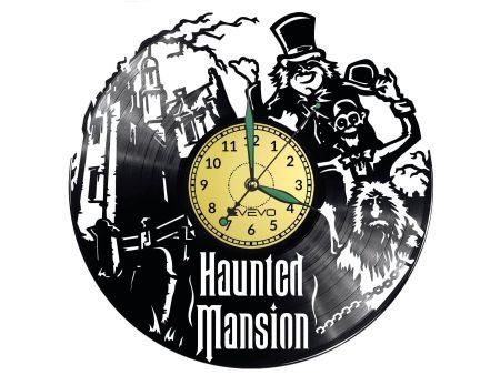 HAUNTED MANSION ZEGAR ŚCIENNY DEKORACYJNY NOWOCZESNY PŁYTA WINYLOWA WINYL NA PREZENT EVEVO EVEVO.PL W0622
