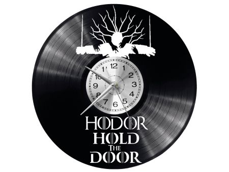 HODOR HOLD THE DOOR ZEGAR ŚCIENNY DEKORACYJNY NOWOCZESNY PŁYTA WINYLOWA WINYL NA PREZENT EVEVO EVEVO.PL W0627