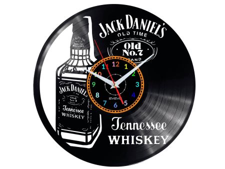 JACK DANIELS WHISKY ZEGAR ŚCIENNY PŁYTA WINYLOWA PREZENT UPOMINEK URODZINY DLA NIEJ DLA NIEGO EVEVO EVEVO.PL W0645