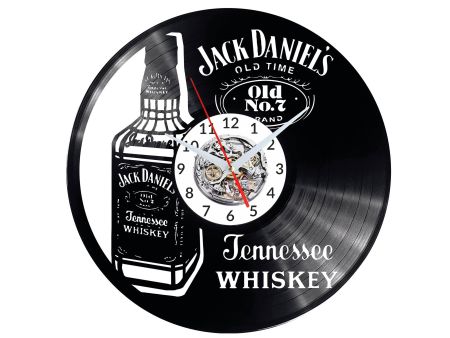 Jack Daniels Zegar Ścienny Płyta Winylowa Nowoczesny Dekoracyjny Na Prezent Urodziny