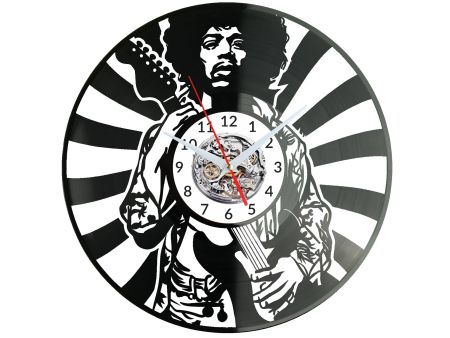 JIMI HENDRIX ZEGAR ŚCIENNY DEKORACYJNY NOWOCZESNY PŁYTA WINYLOWA WINYL NA PREZENT EVEVO EVEVO.PL W0658