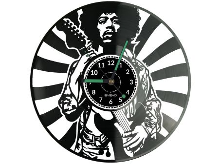 JIMI HENDRIX ZEGAR ŚCIENNY DEKORACYJNY NOWOCZESNY PŁYTA WINYLOWA WINYL NA PREZENT EVEVO EVEVO.PL W0658